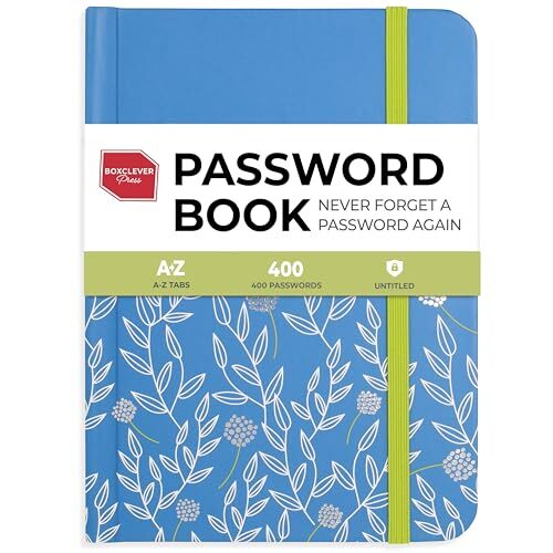 Secure Password Keeper Book in Blue - Never Lose a Login Again-image