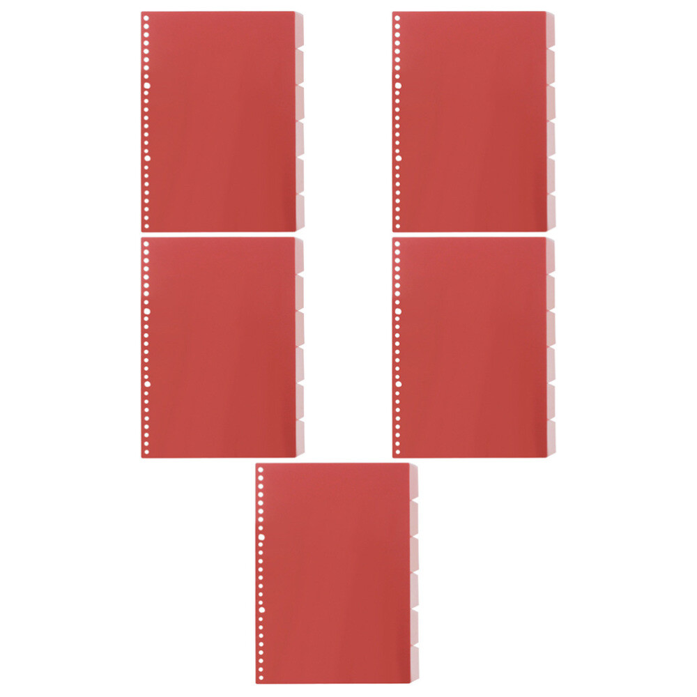 5-Pack Plastic 5-Star Notebook Binders with Flexible Dividers
