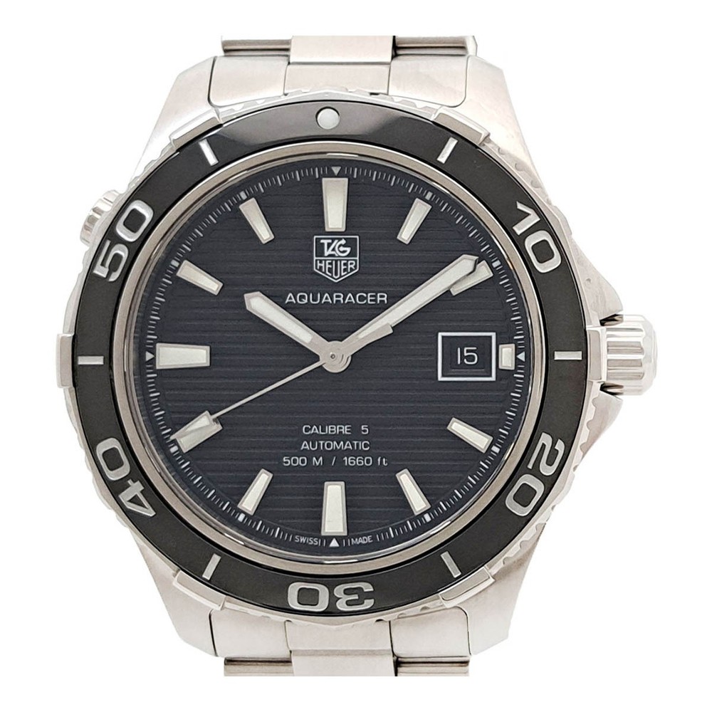 TAG Heuer Aquaracer Calibre 5 Automatic Stainless Steel Watch WAK2110 Overhauled
