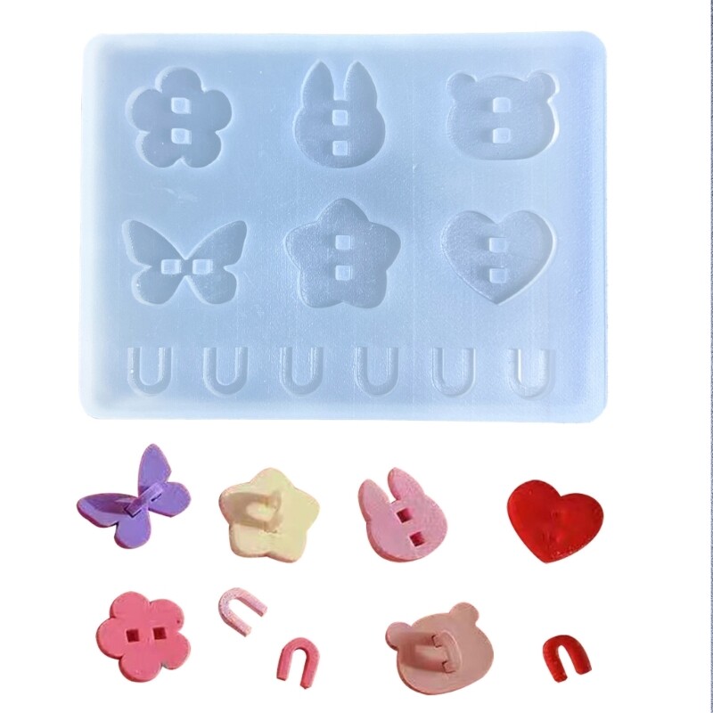 Resin Keychain Mold for DIY Phone Decor Hand Ring Silicone Hanger