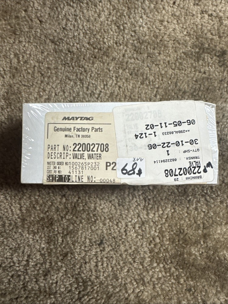 22002708 Washing Machine Water Inlet Valve