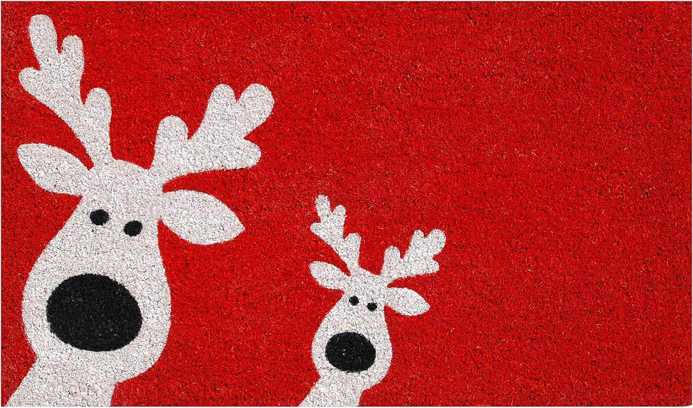 AZ101802436 Reindeer Peek-A-Boo Doormat, 24
