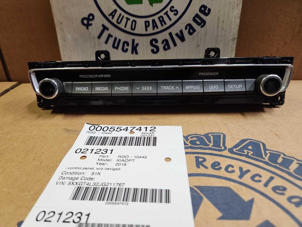 KIA Optima 16-19 Radio Control Panel Audio Visual Equipment-image