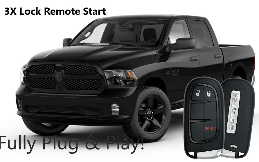2020 2021 2022 Dodge Ram Jeep Chrysler Remote Start Kit Plug & Play 3 X Lock