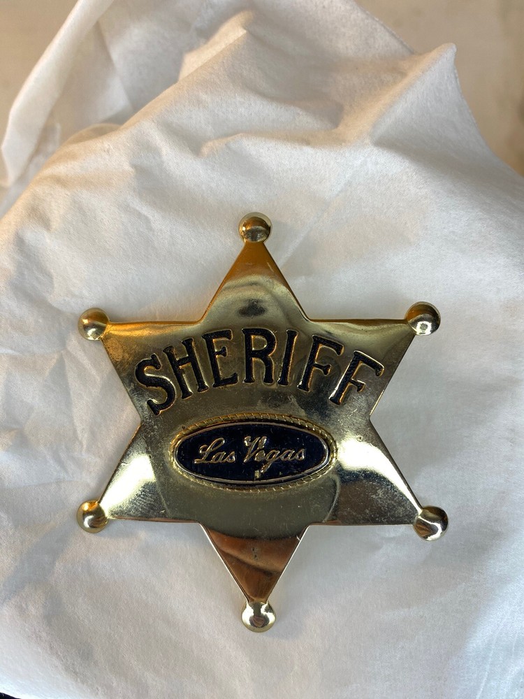 Vintage SHERIFF Las Vegas Sheriff Badge Souvenir 5 Sided star police toy