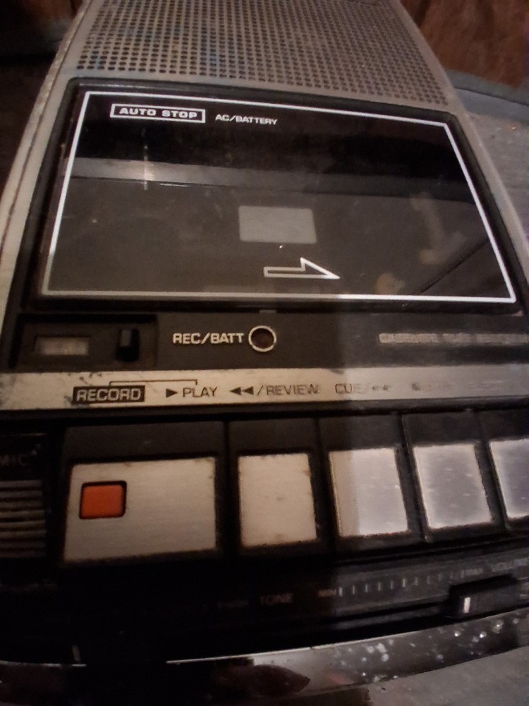 Vintage Panasonic Cassette Tape Recorder W Mic Input Tested Works