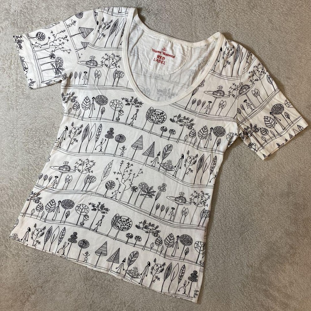 Vivienne Westwood Short-Sleeved T-Shirt White Fashion from Japan