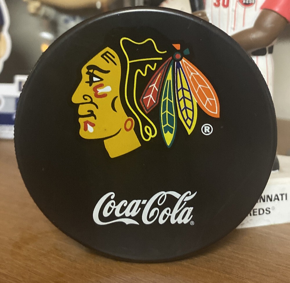 NHL Chicago Blackhawks Coca Cola Collectible Hockey Puck Promotion..