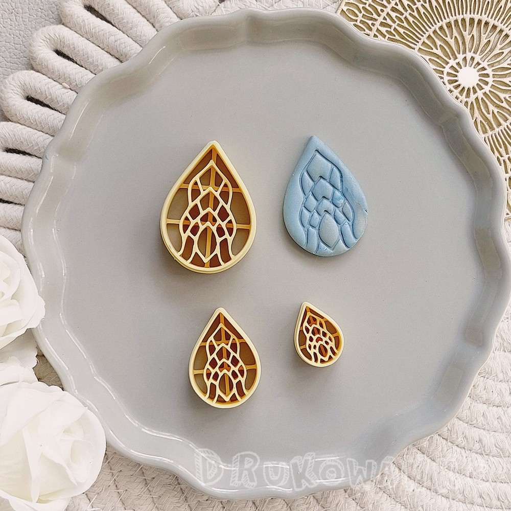 Drop Water Droplet Decorative Tear 4 Polymer Clay Cutter For Earring Jewelry