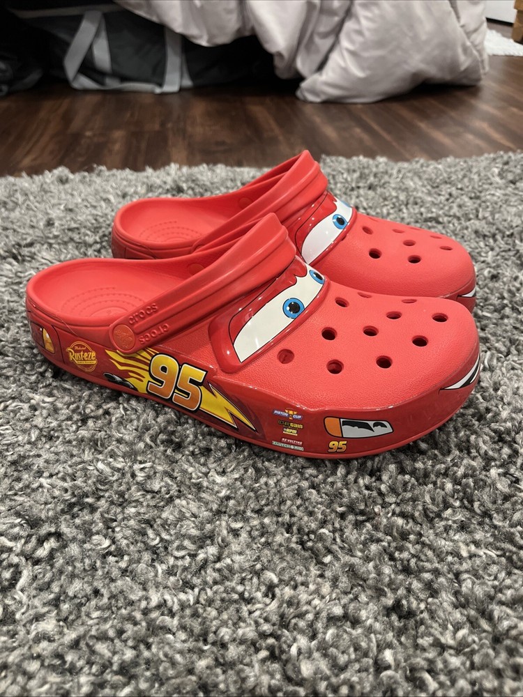 Crocs Lightning McQueen Cars Pixar LIGHT UP - Official Crocs Brand Size 8 Men’s
