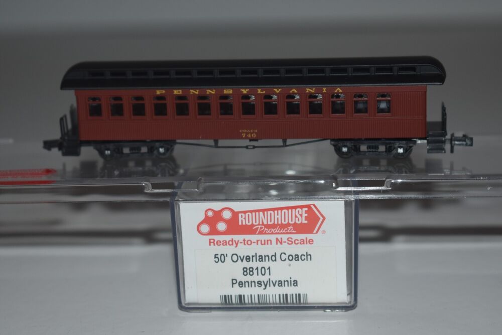 N Scale Roundhouse 88101 Pennsylvania 50' Overland Coach 740 C48426