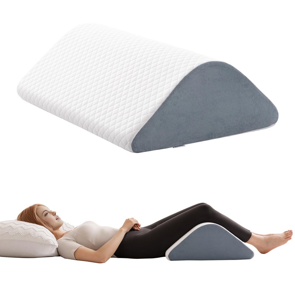 Knee Wedge Pillow 8 Inch Post-Surgery Leg Elevation Support for Recovery and Comfort