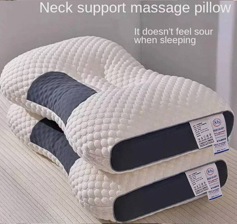 2X Neck Massage Memory Pillow for Shoulder Pain Relief Ergonomic Orthopedic