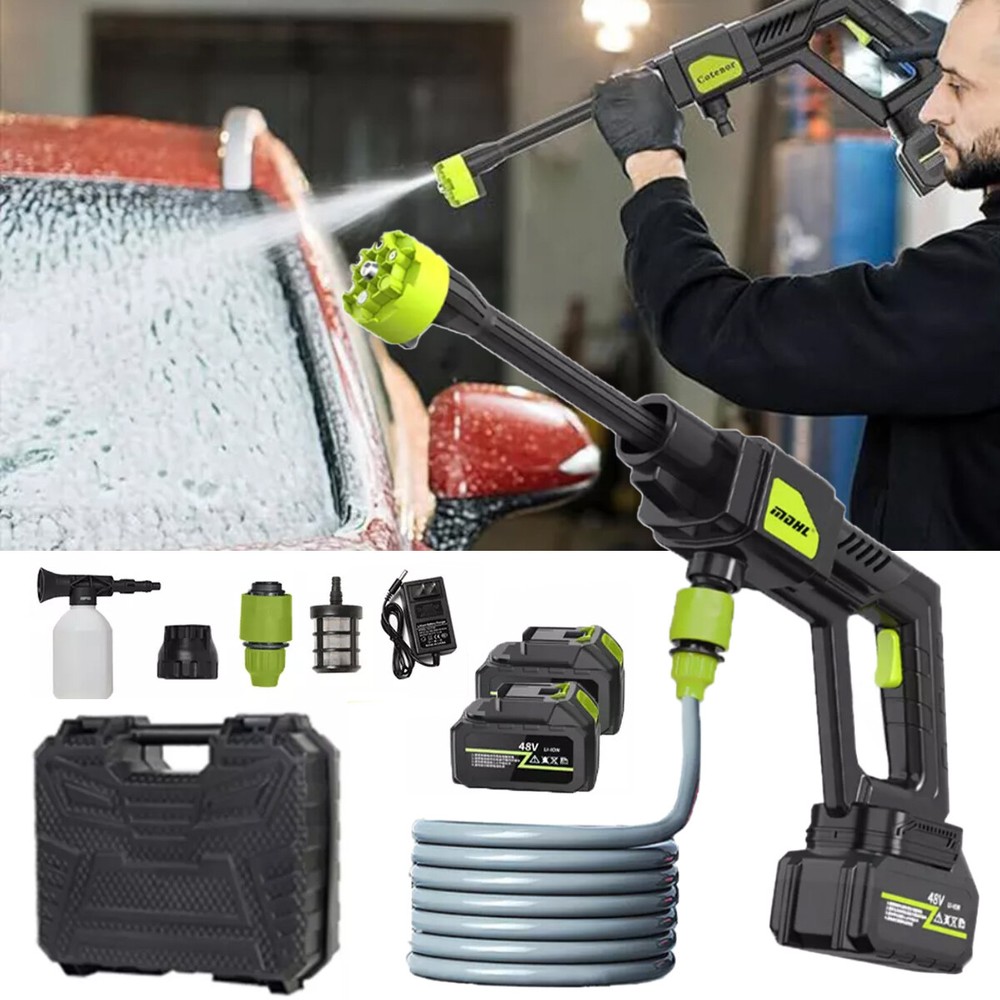 4000PSI Cordless High-Pressure Car Wash Water Gun for Portable Cleaning