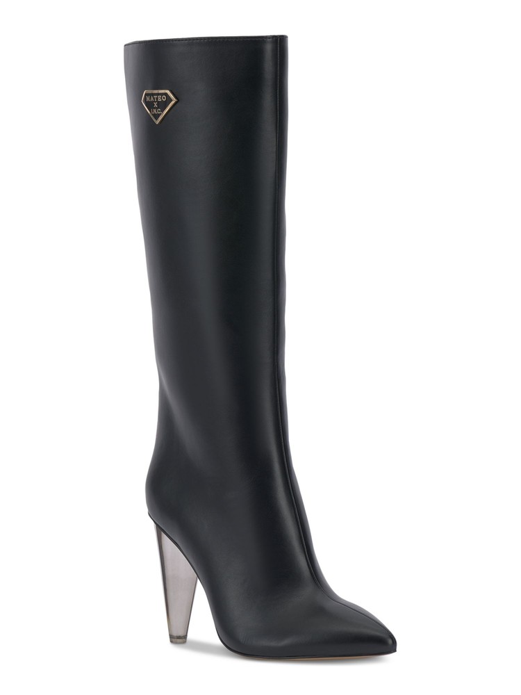 INC Womens Black Arch Support Charlotte Pointed Toe Stiletto Zip-Up Boots 6.5 M