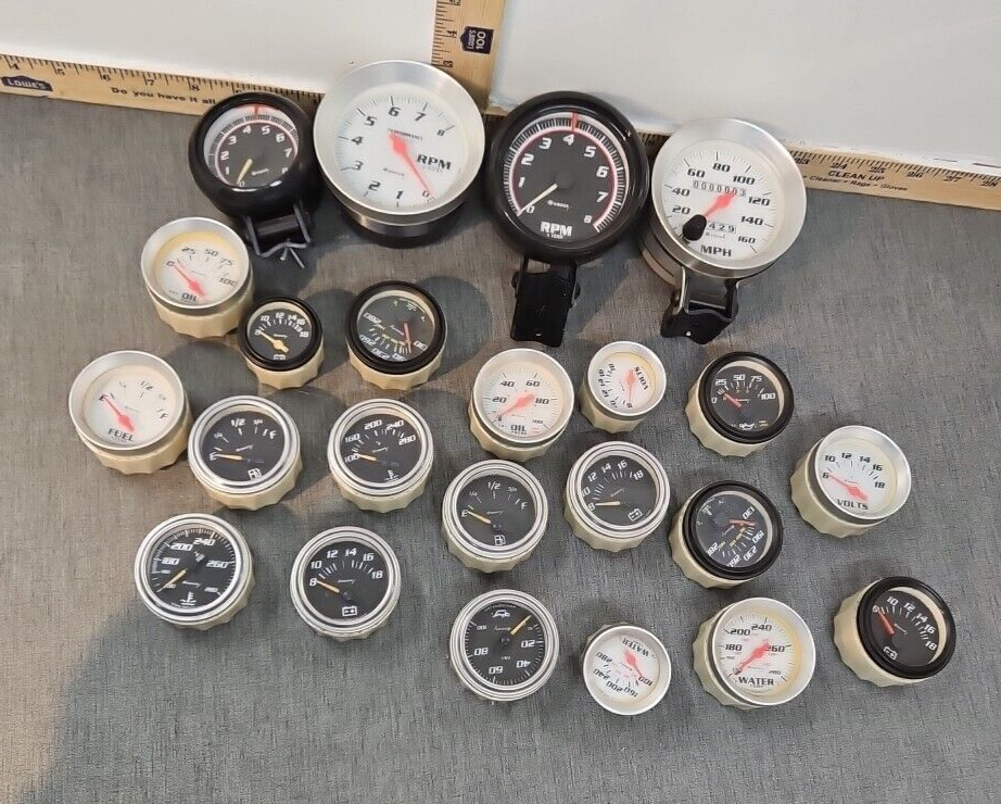 23 Instrument Gauge Housings Faces Frames Covers NO INSIDES For PARTS Lot E