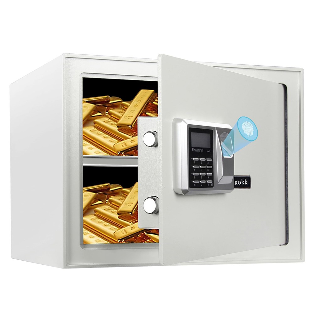 1.2 Cu.Ft Biometric Fingerprint Safe Box with Digital Keypad & Emergency Keys  