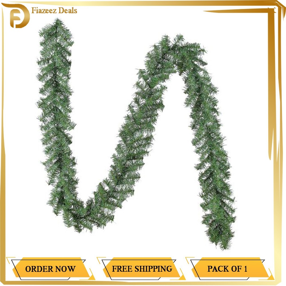 Non-Lit Green Branch Christmas Garland, 9 ft, by Holiday Time