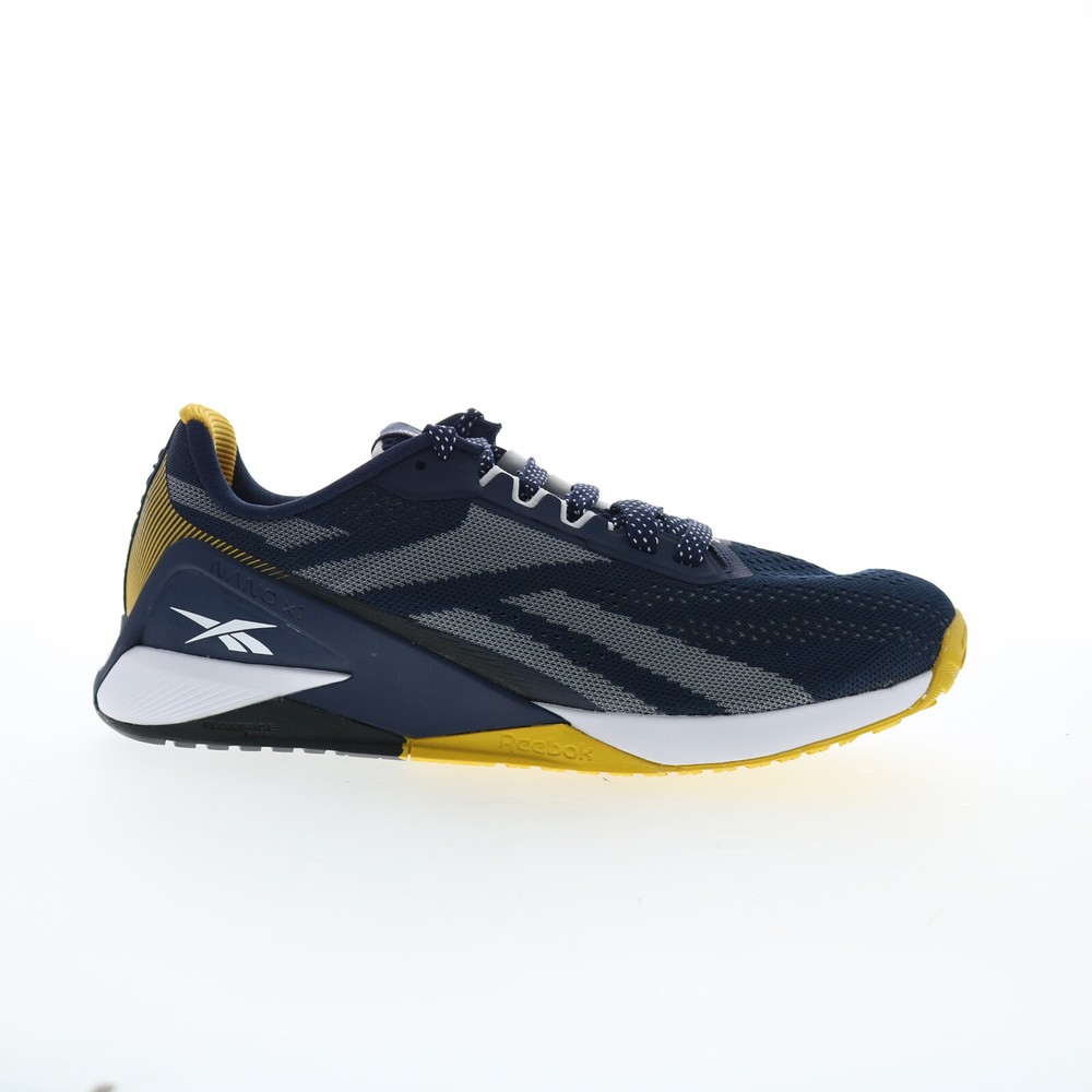 Reebok Nano X1 Womens Blue Canvas Lace Up Lifestyle Sneakers Shoes