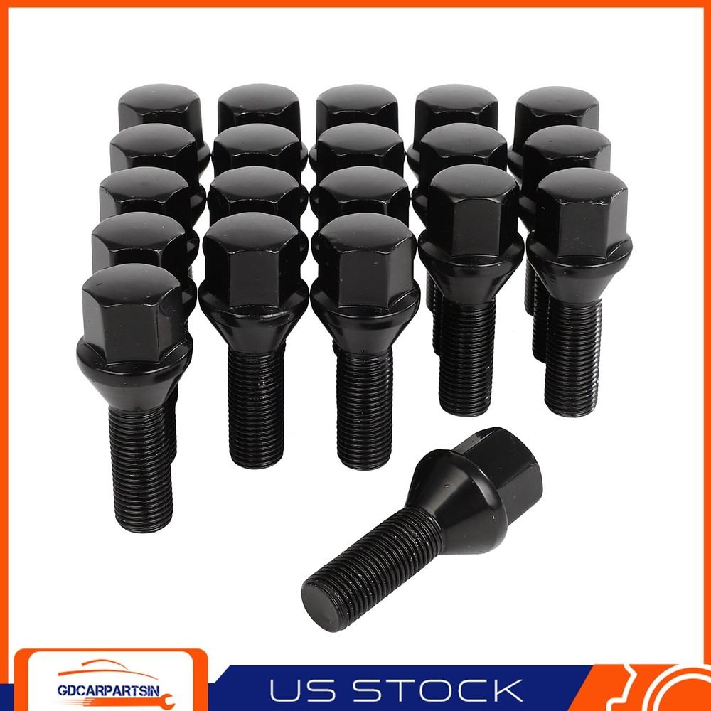 20Pcs 12x1.25 Wheel Lug Bolts 28mm Shank 17mm Hex Fits Jeep Renegade Dodge Dart