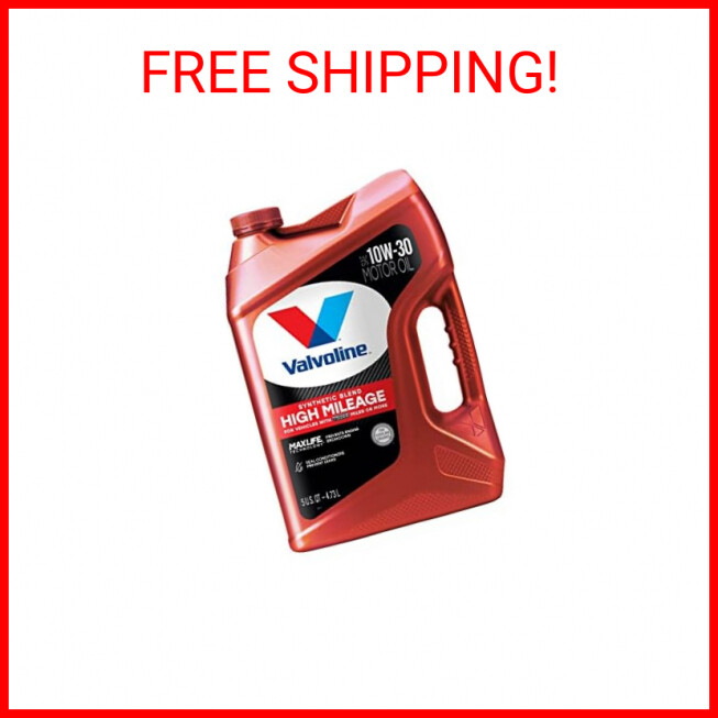 Valvoline High Mileage with MaxLife Technology SAE 10W 30 Synthetic Blend Motor