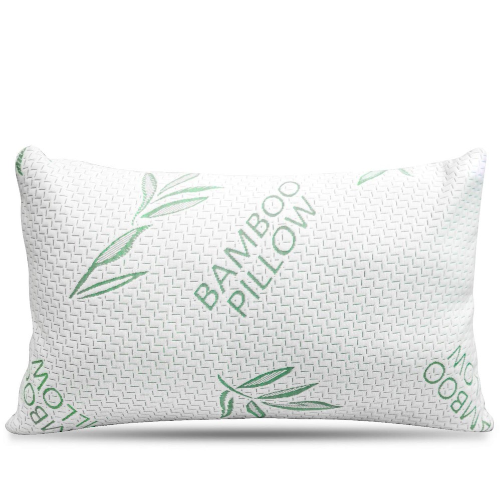 Cooling Queen Size Bamboo Rayon Pillow with Shredded Memory Foam for Better Sleep