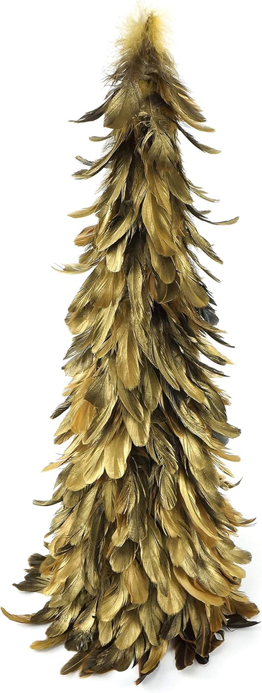 Gilded Rustic Feather Christmas Tree - 24