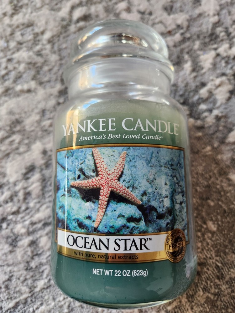 Retired Yankee Candle Ocean Star 22 oz Jar Brand New Condition