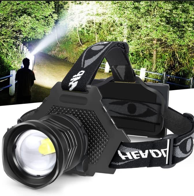 LED Headlamp USB Rechargeable, Head Lamp XHP70 Super Bright 90000 High Lumen ...