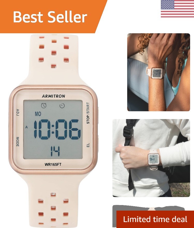 Men's & Women's Sport Digital Chronograph Watch with Silicone Strap - 40/8417 Model