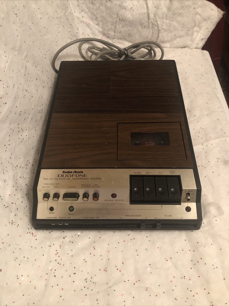 radio shack duofone TAD-25 telephone answering system Vintage