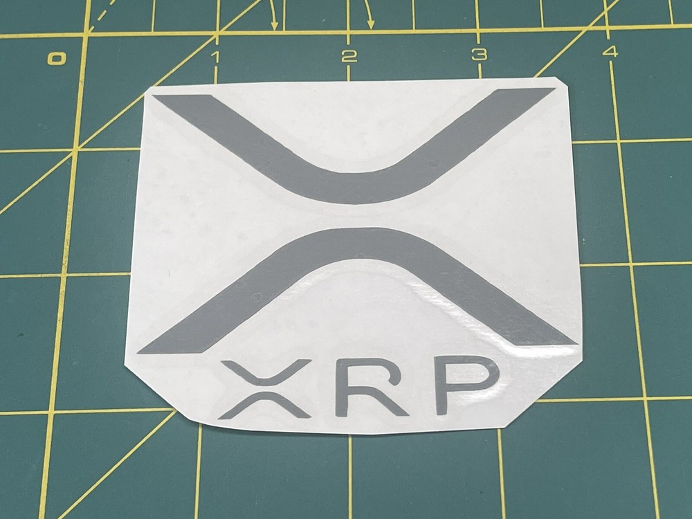 XRP Crypto Decal Sticker 2.625x3 Ripple Digital Currency Vinyl 651 Oracle-image
