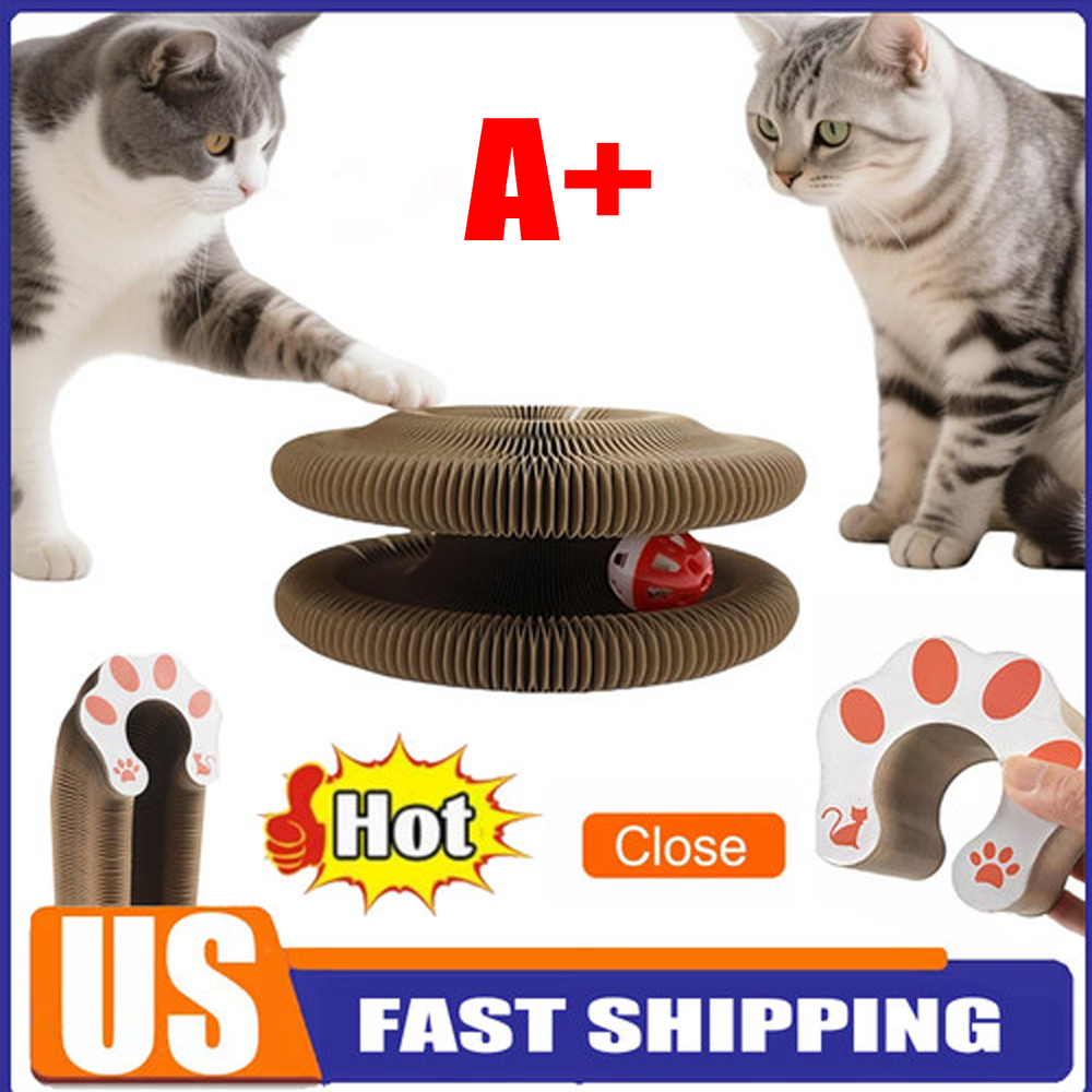 No Crumbs Kitty Kurlz Cat Toy Wear-Resistant Cat Scratching Board A+ US 2025