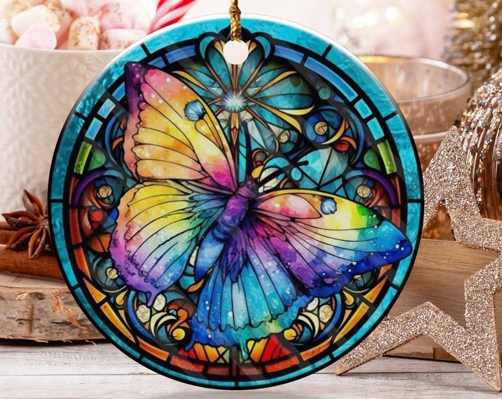 Colorful Butterfly Ornament Nature-Inspired Artistic Home Accent Decoration