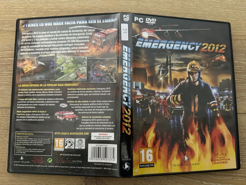 Emergency 2012 PAL English Espana FREE REGION PC CIB