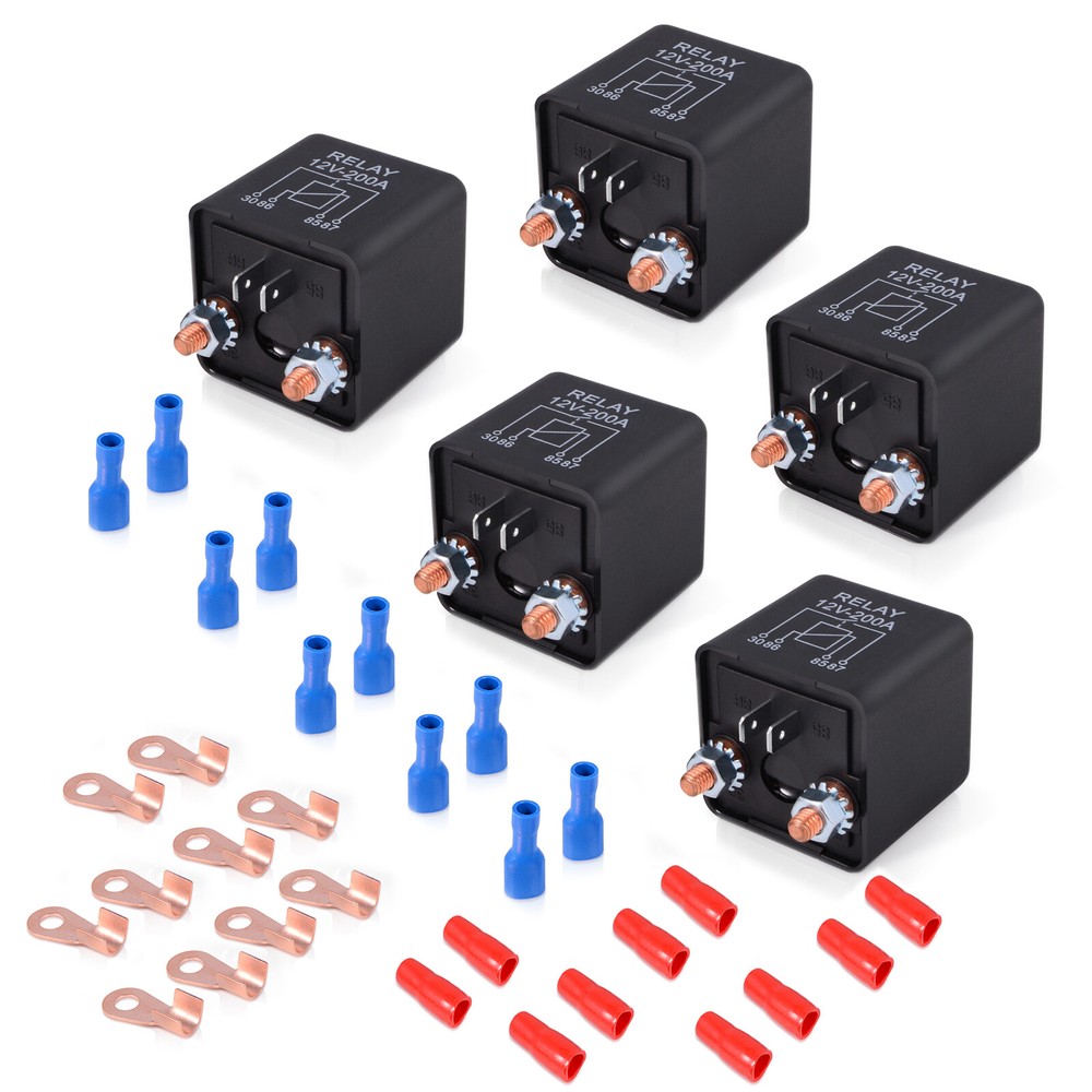 5 Set 12V 200A Heavy Duty Car Relays Automotive Car Starter Split Switch Control