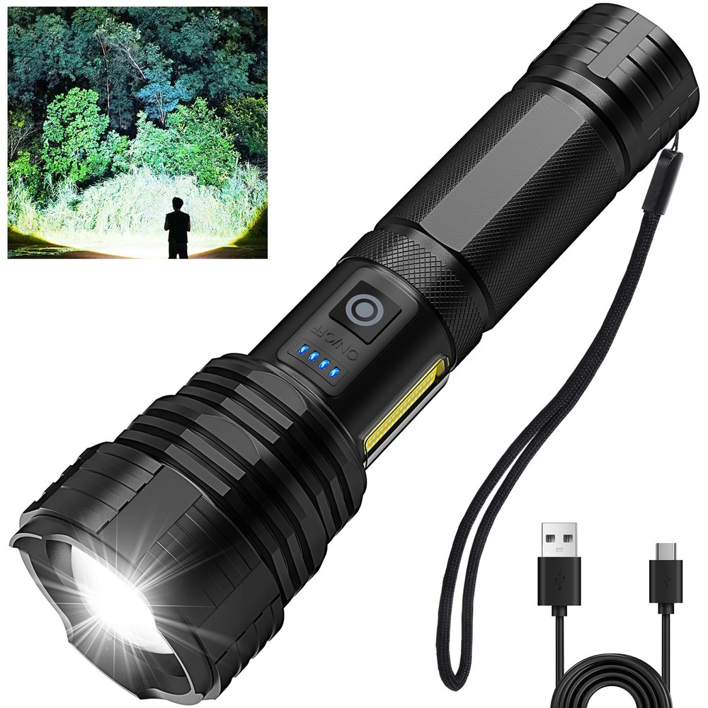 Rechargeable LED Flashlights High Lumens, 990000 Lumen Brightest Flashlight w...