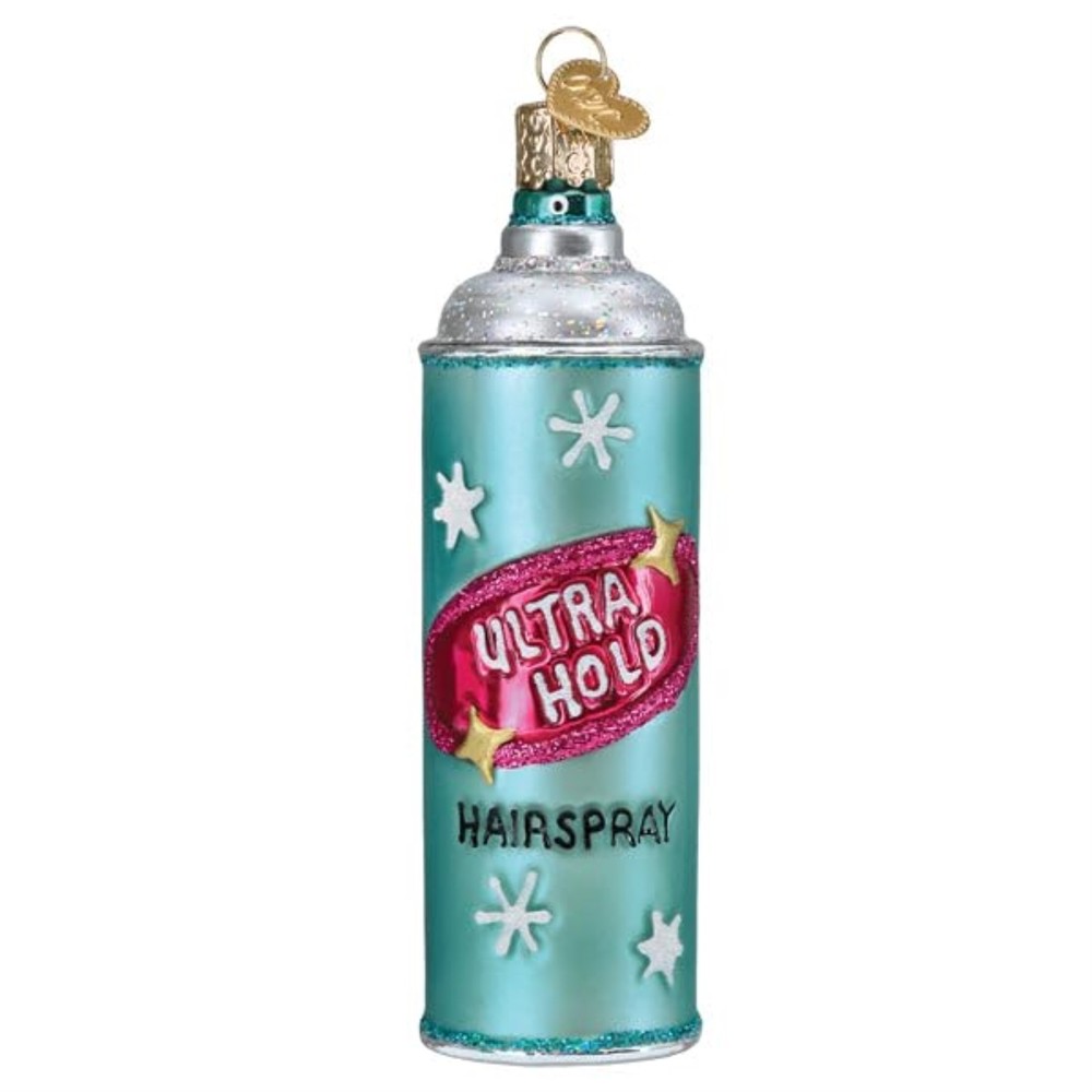 Old World Christmas Hairspray Glass Ornament with Free Gift Box