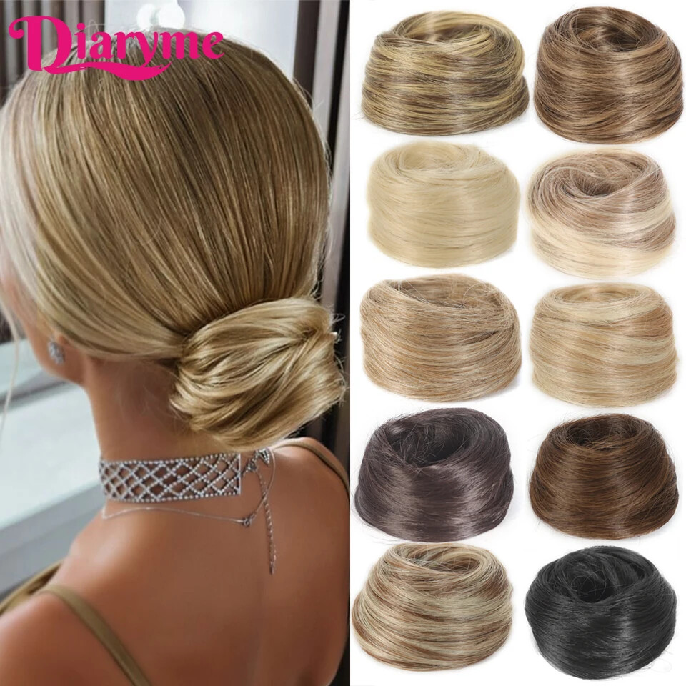 Elegant Hair Bun Updo Elastic Band Chignon Hairpiece Extension for Women