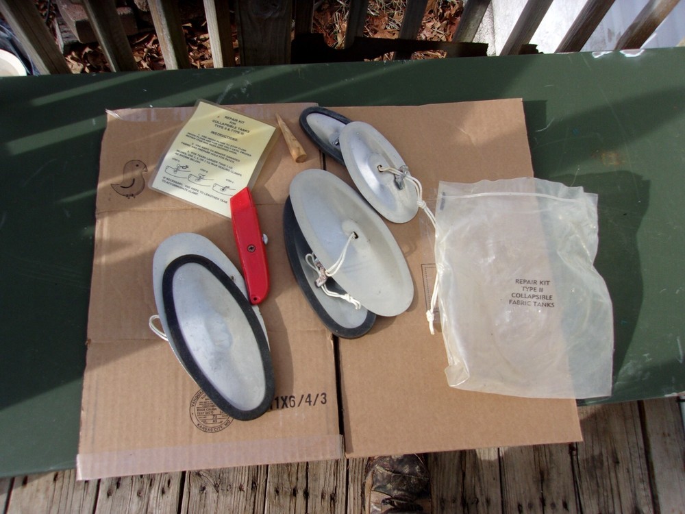 MILITARY  SURPLUS COLLAPSIBLE TANK REPAIR KIT FUEL WATER SWIMMING POOL ? US ARMY