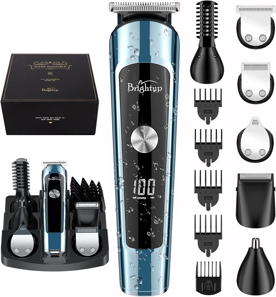 Beard Trimmer for Men, Waterproof Beard Trimming Kit with Electric Razor, Hai...