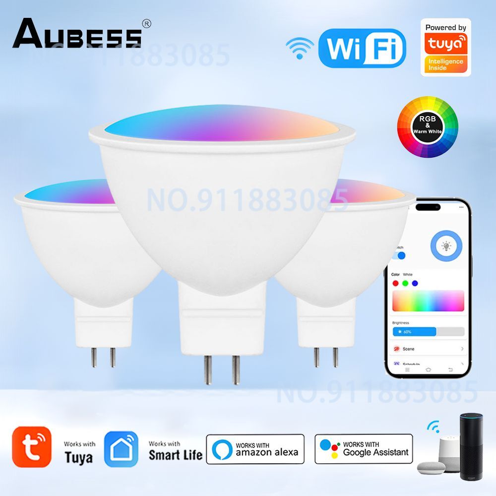 Tuya MR16 5W Smart LED Spotlight RGBCW Dimmable Color DC12V