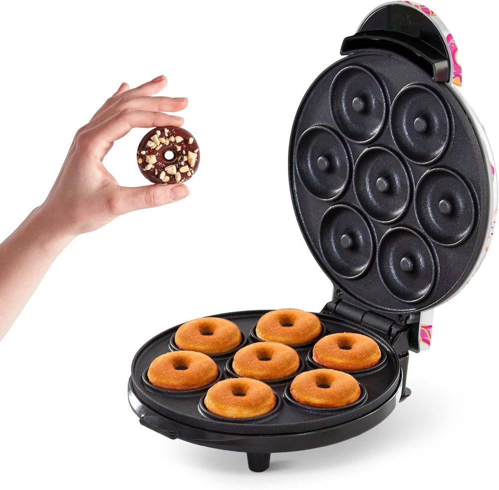 Mini Donut Maker Machine for Kids - Fun Breakfast & Snacks in White  