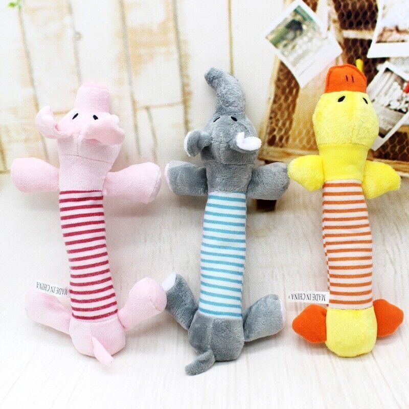 Dog Squeaky Toys Durable Plush Chew Sound 3Pack Dog Toys for Aggressive Chewers