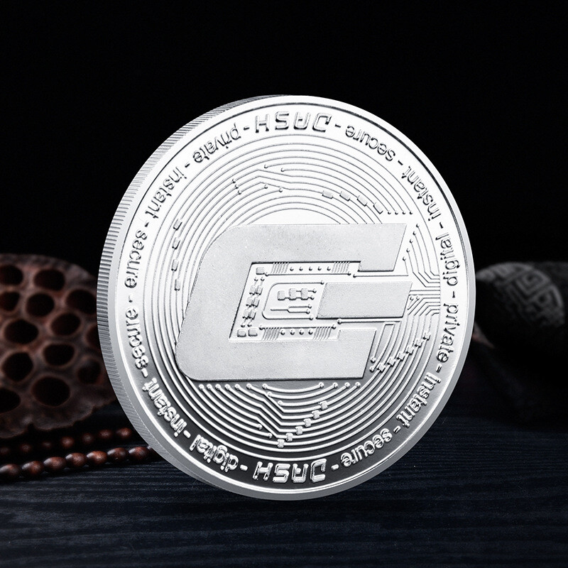 DASH | Cryptocurrency Crypto Virtual Currency | Silver Plated Coin-image