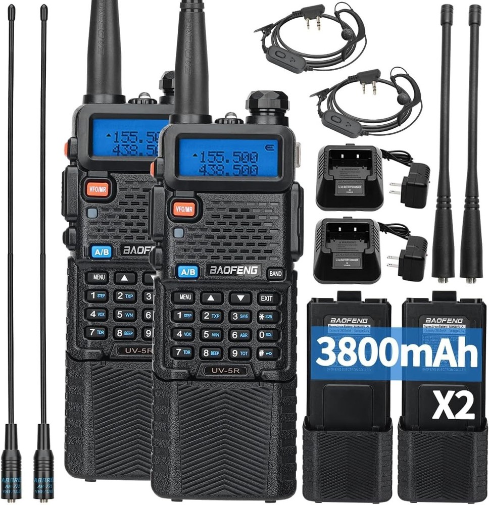 Baofeng UV-5R Upgraded Legal Version Dual Band Walkie Talkies Two Way Radio