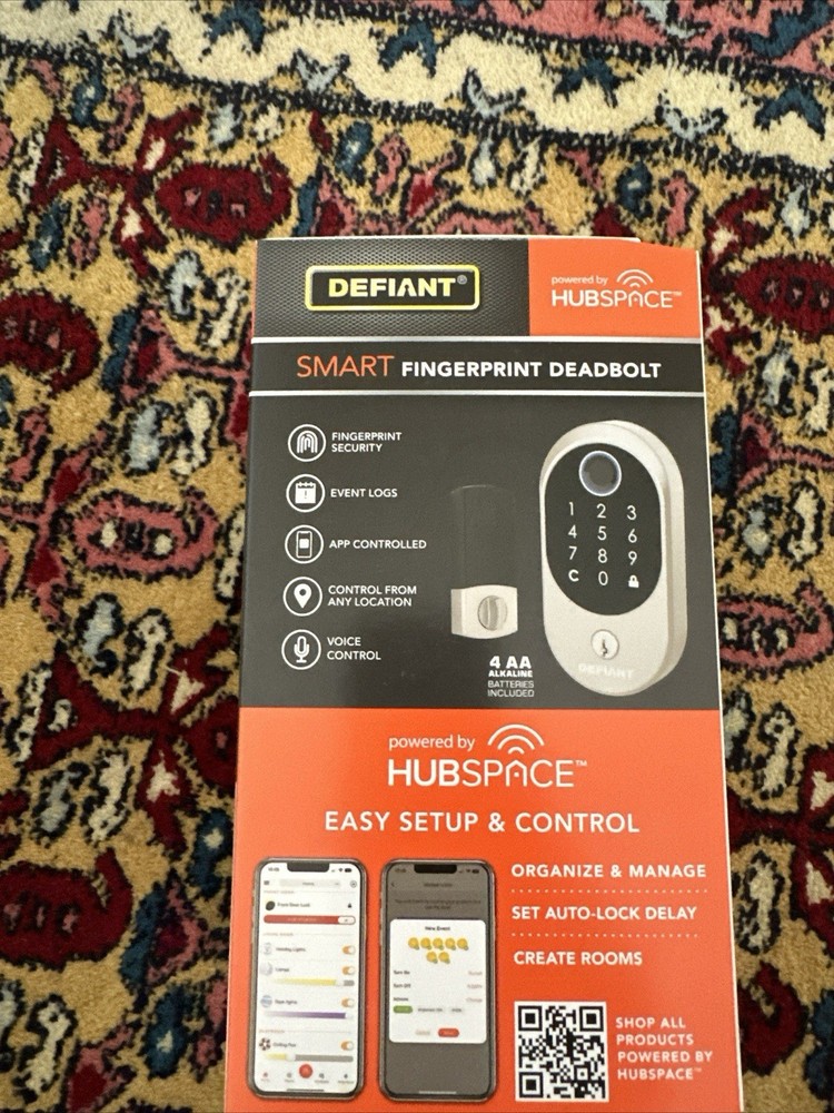 Defiant Smart Fingerprint Deadbolt in Satin Nickel 1009 561 265  