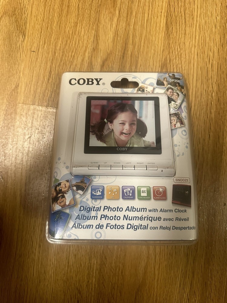 NEW COBY DP356 Digital Photo Album/Alarm Clock/Plays MP3 & WMA Music