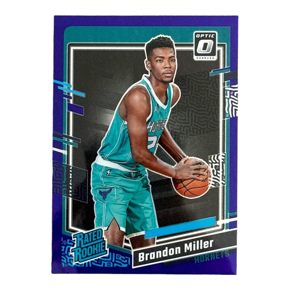 2023-24 Panini Donruss Optic - Rated Rookie Purple Prizm #219 Brandon Miller (RC)