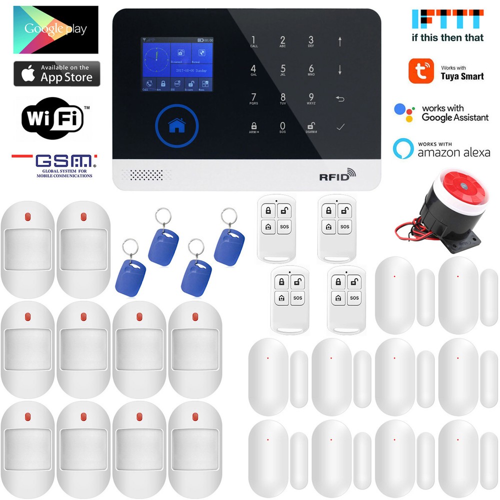 B05 Tuya WIFI Internet APP GSM GPRS Wireless Home Security Alarm Burglar System